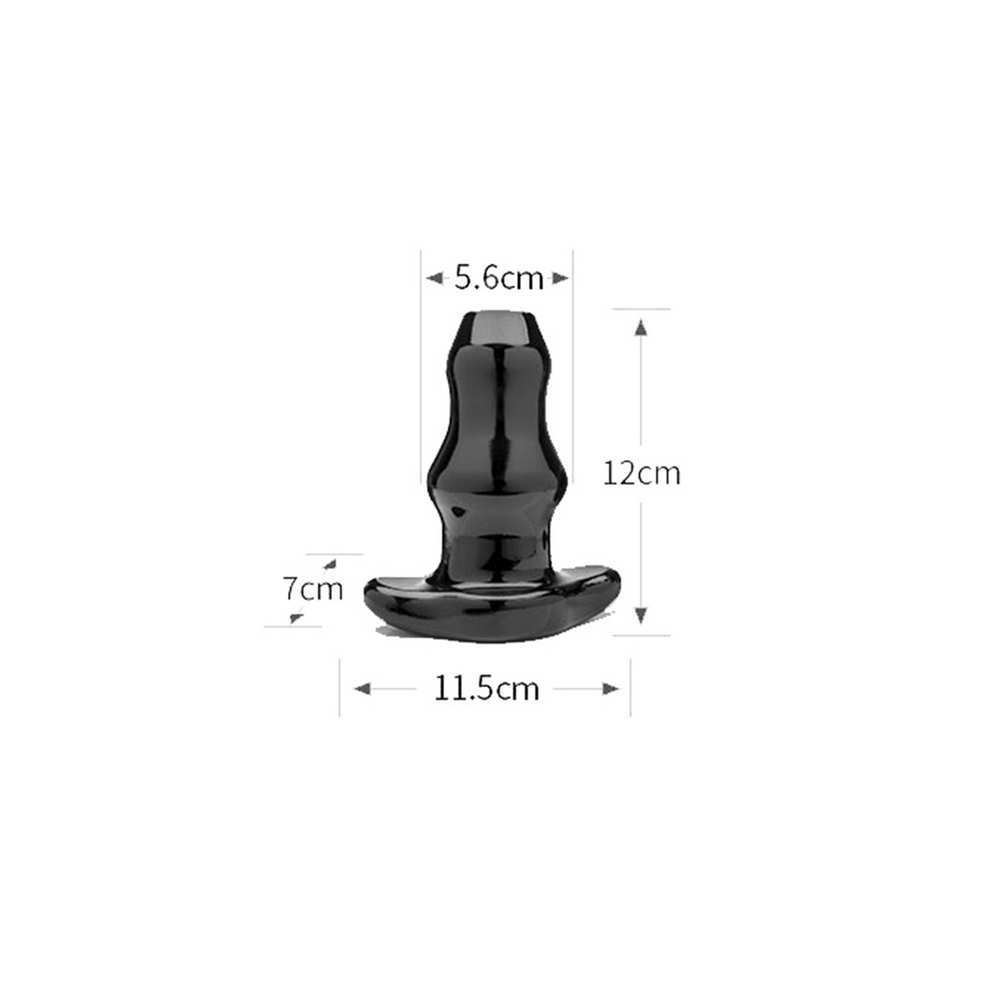 Túnel doble - Plug anal hueco - M Negro