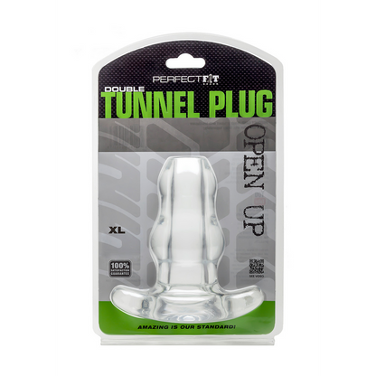 Túnel Doble - Plug anal hueco - XL Transparente