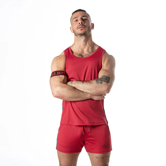 Camiseta tirantes SPORT MESH Roja/Negra L