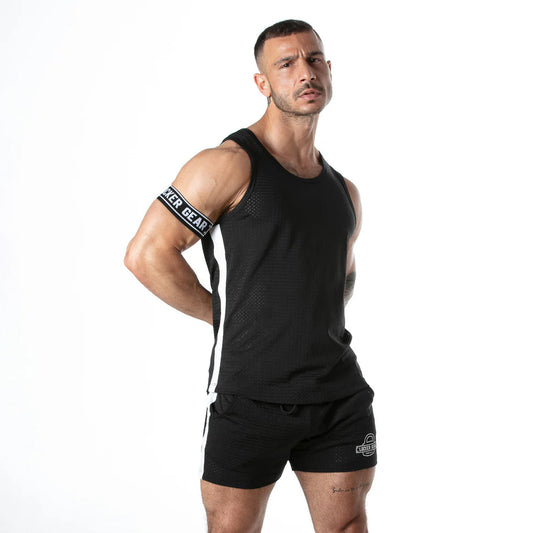 Camiseta tirantes SPORT MESH Negra/blanca L