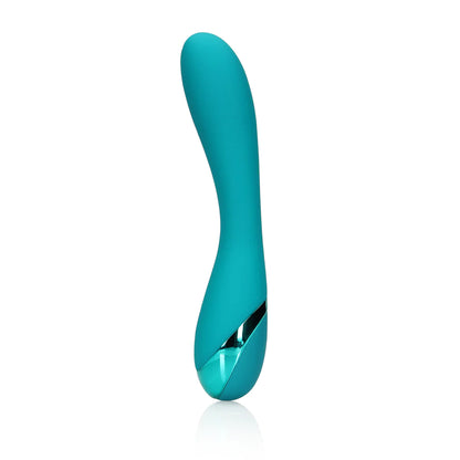 Vibrador de silicona suave para el punto G - Azul turquesa