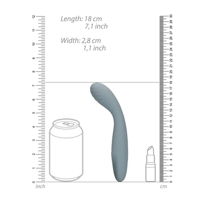 Vibrador de punto G de silicona ultra suave - Gris basalto