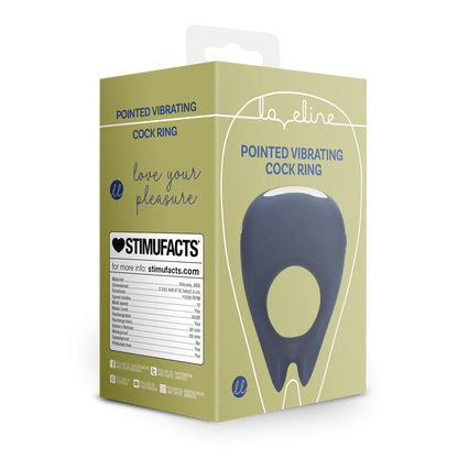 Cockring vibrador para el pene puntiagudo - Azul Baltico