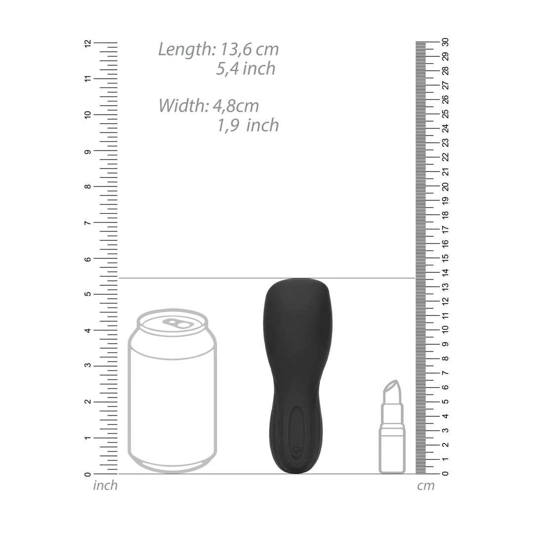 Masturbador funda vibradora - negro regaliz