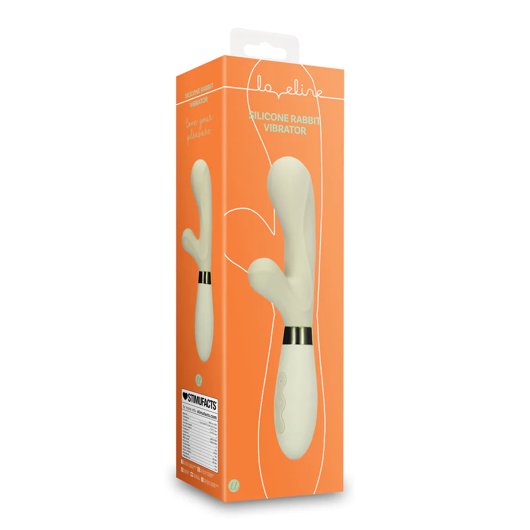Vibrador de silicona tipo conejo - Verde brumoso