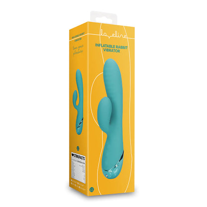 Vibrador inflable de conejo - Azul pavo real