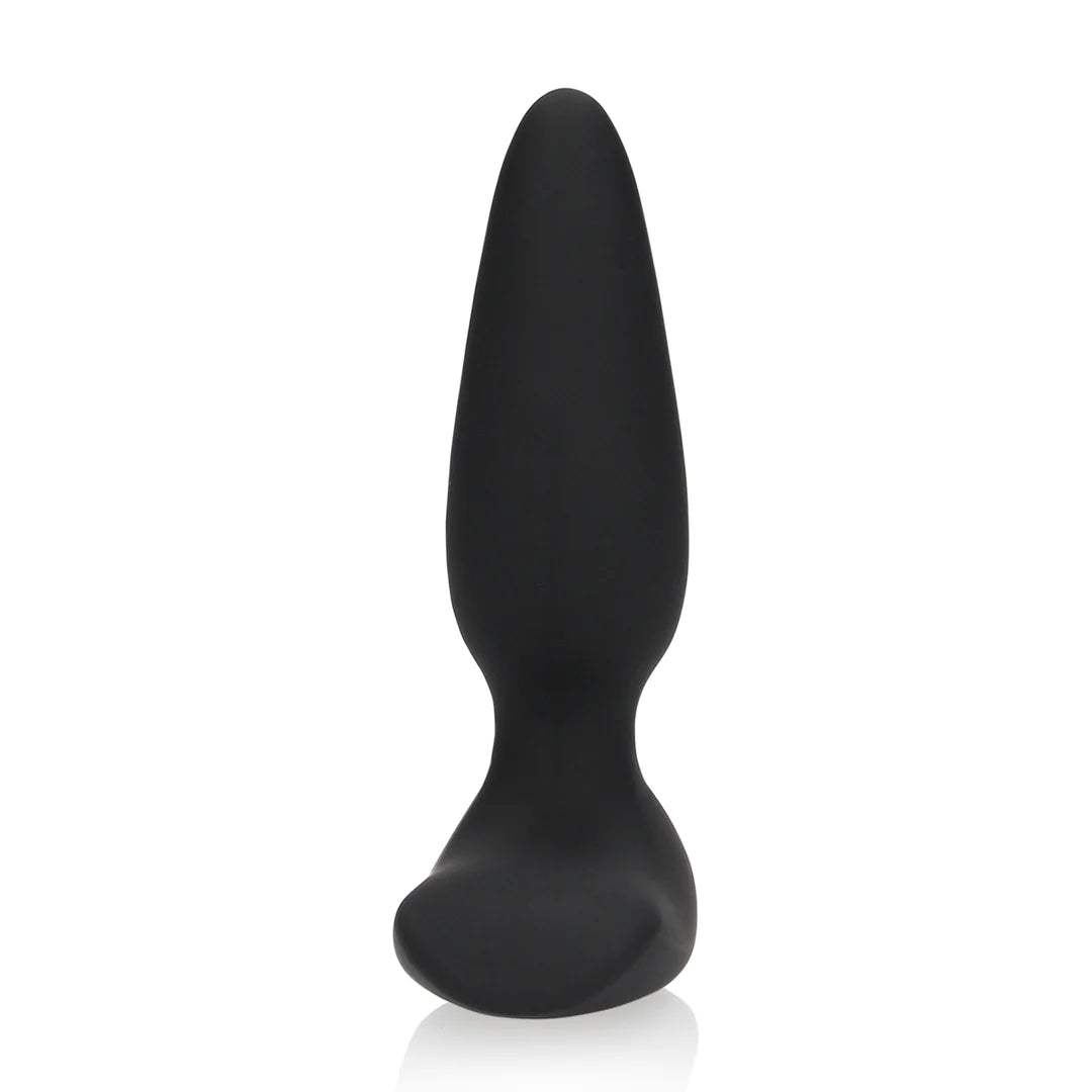 Plug anal vibrador suave con control remoto - Negro regaliz