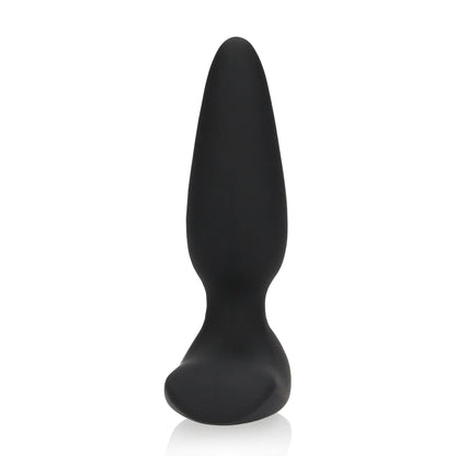Plug anal vibrador suave con control remoto - Negro regaliz