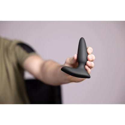 Plug anal vibrador suave con control remoto - Negro regaliz