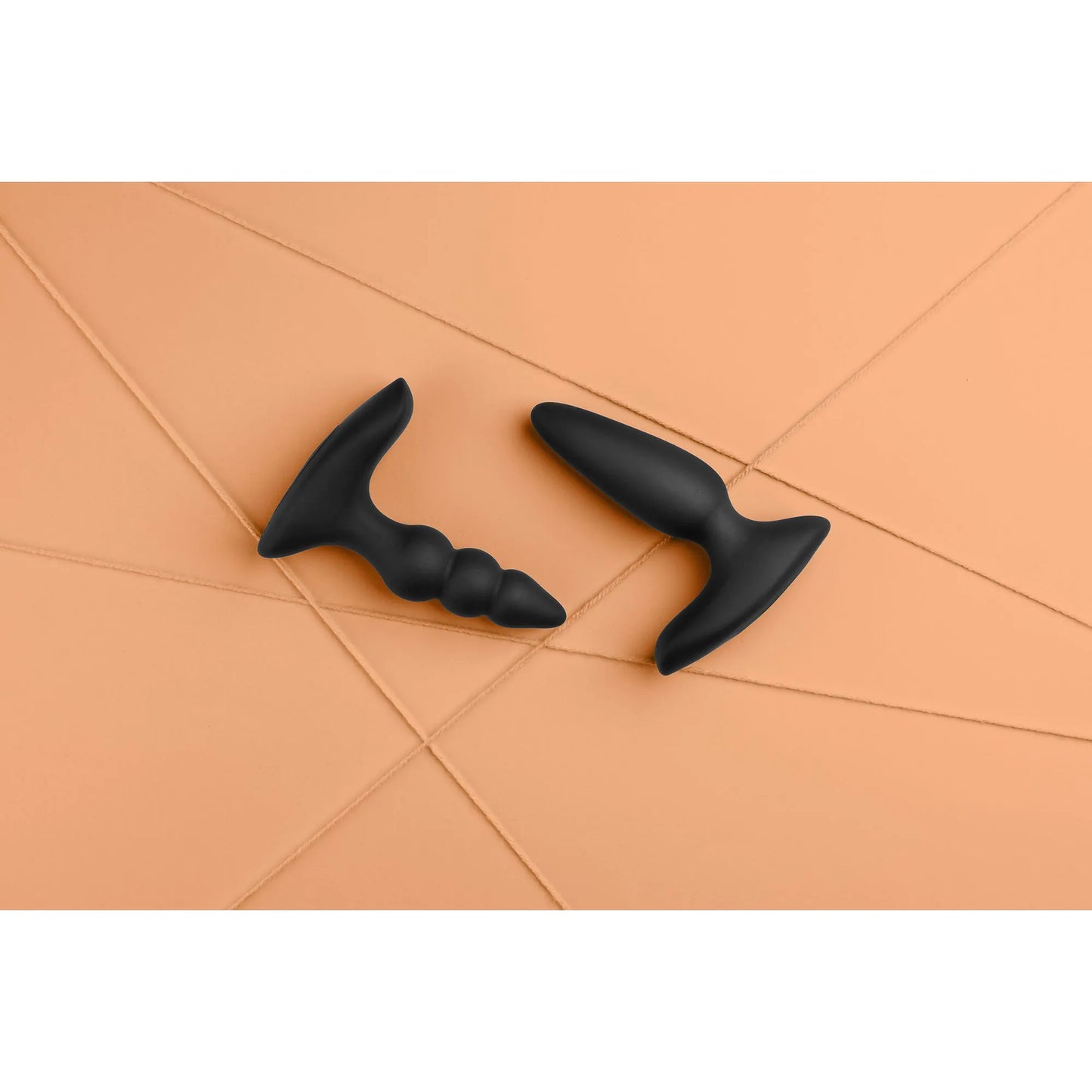 Plug anal vibrador suave con control remoto - Negro regaliz