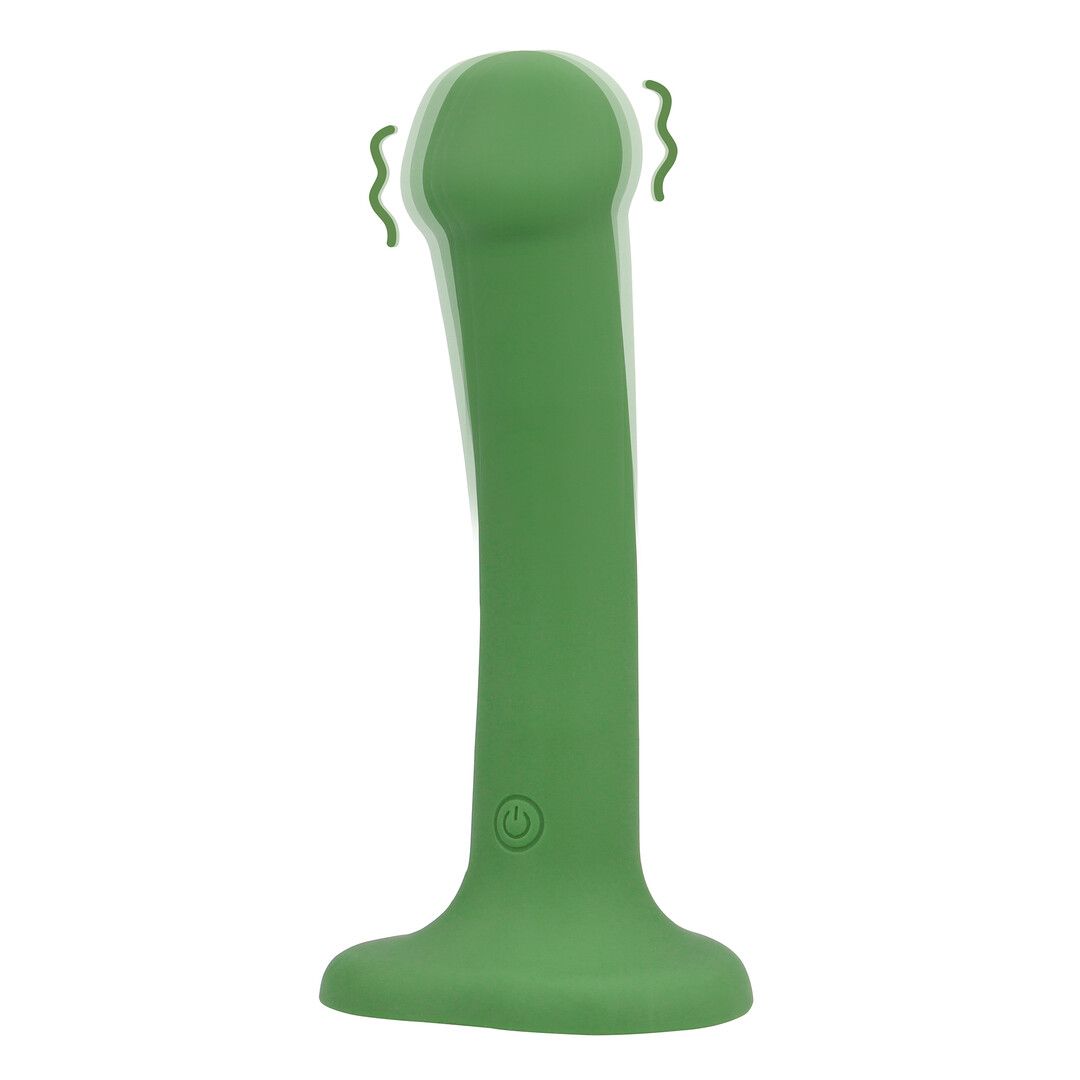 Dildo con Vibracion No Fálico - Verde Bosque