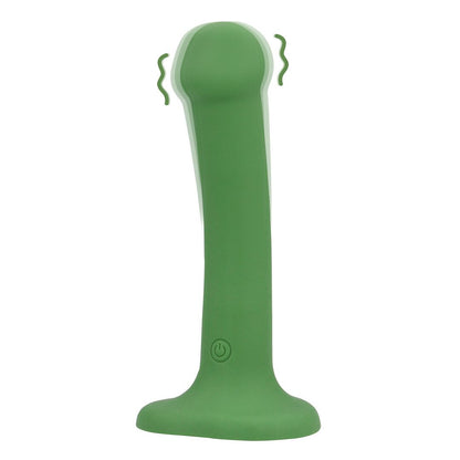 Dildo con Vibracion No Fálico - Verde Bosque