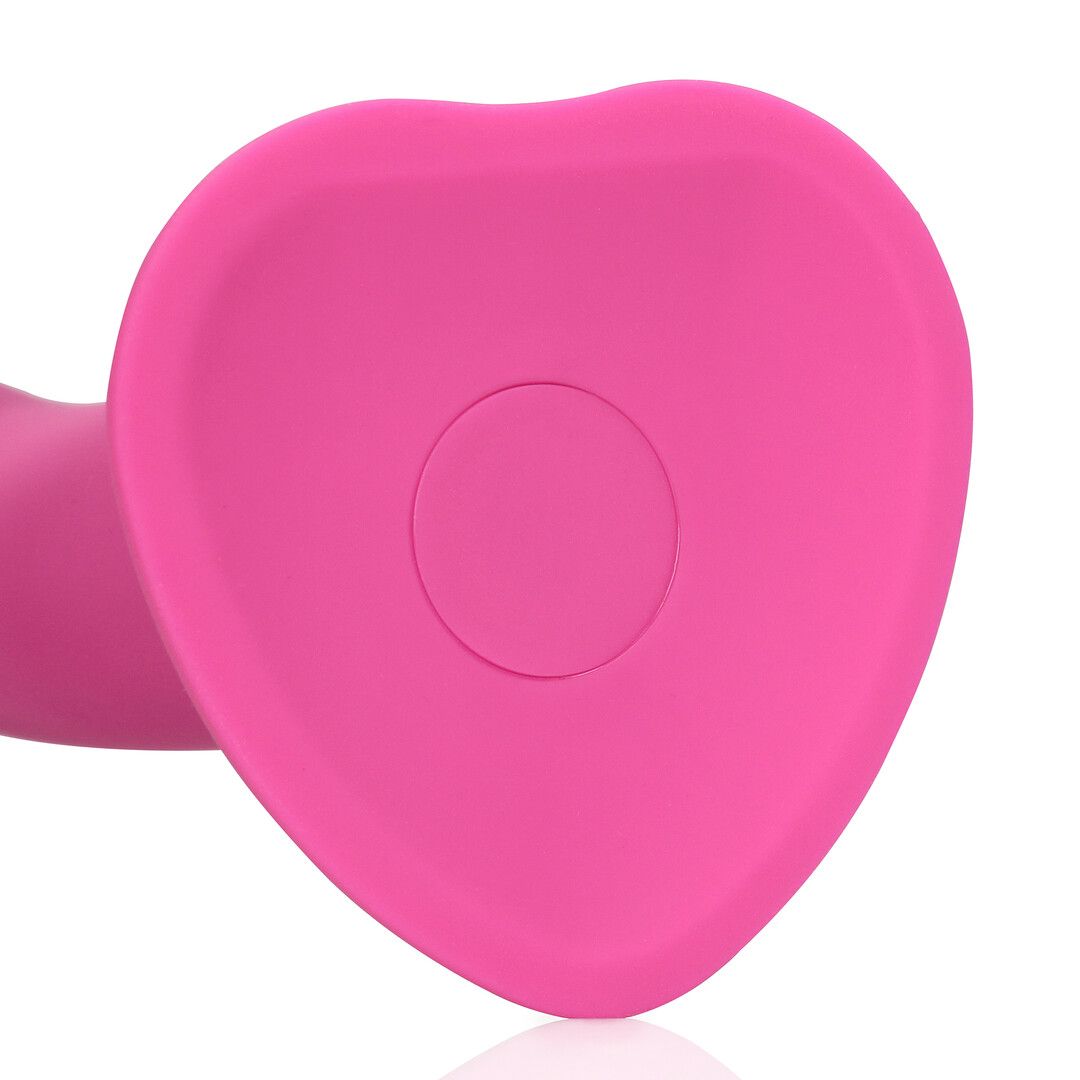Dildo con Vibracion No Fálico - Rosa Fuerte