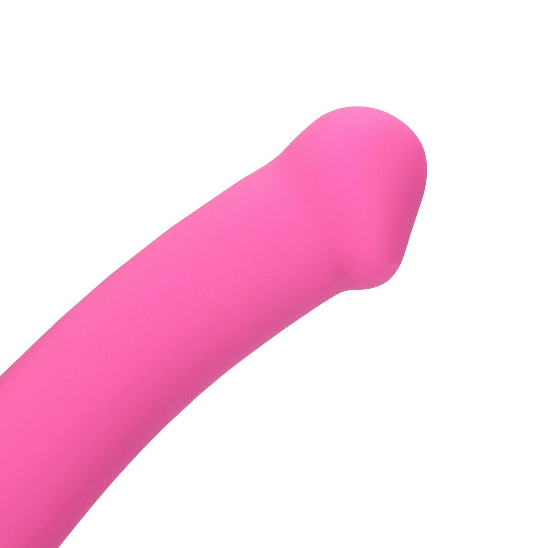 Dildo con Vibracion No Fálico - Rosa Fuerte