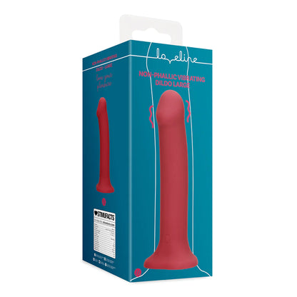 Dildo vibrador no fálico - Grande - Rojo Frambuesa