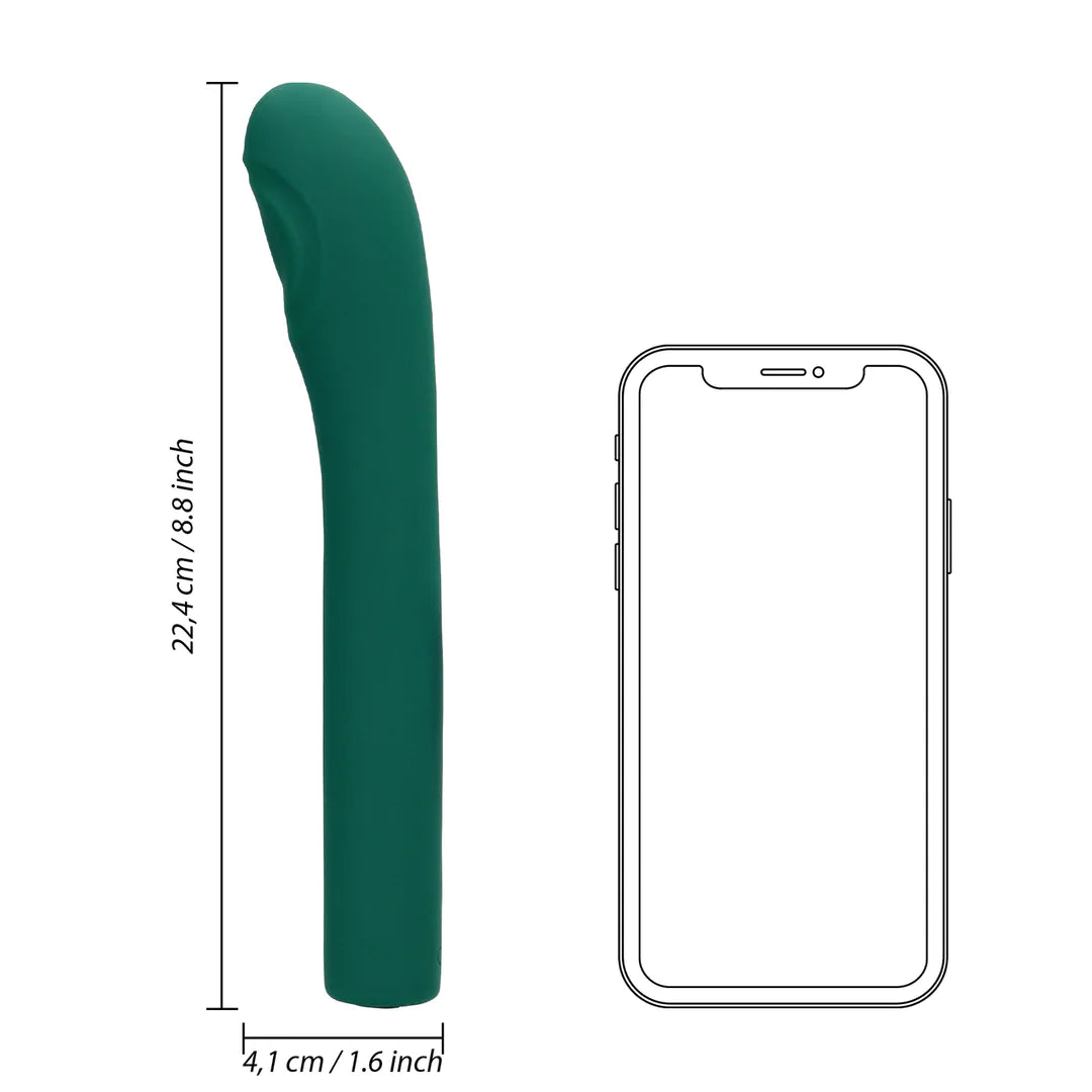 Vibrador de punto G y P - Pulse Wave - Cristal verde