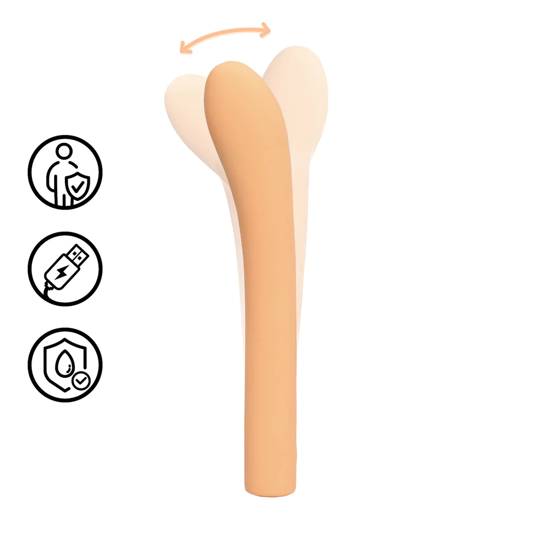 Vibrador para el punto G y P con dedos - Peach Fuzz