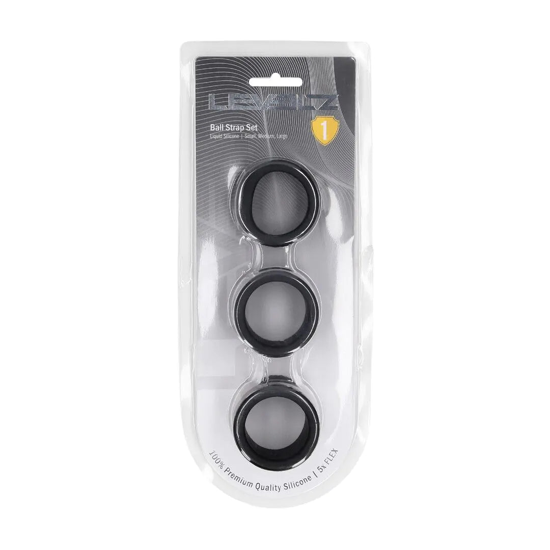 Ballstretcher set de silicona liquida of 3 - S/M/L - Black