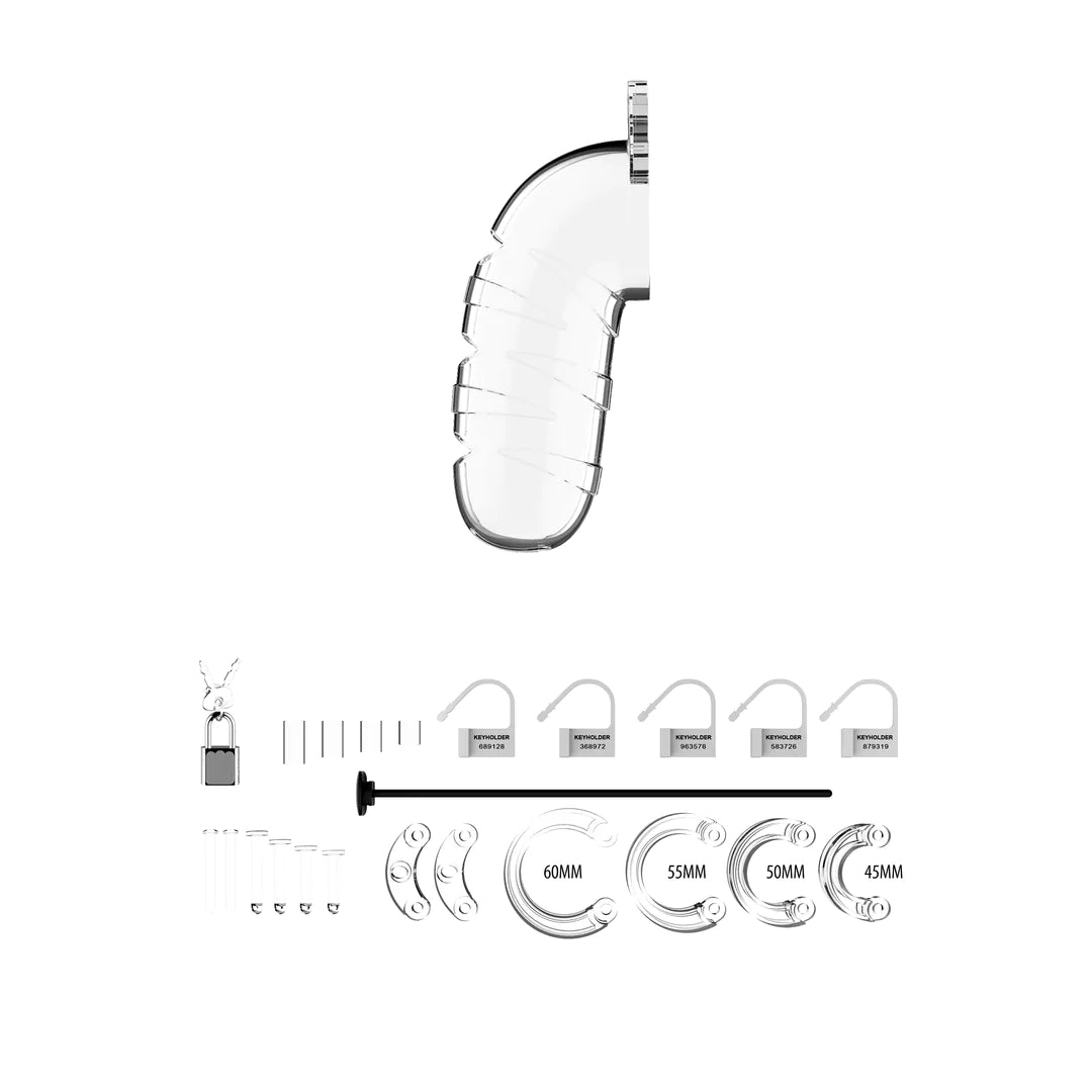 Jaula de castidad modelo 17 con sonda uretral - 5,5" / 14 cm