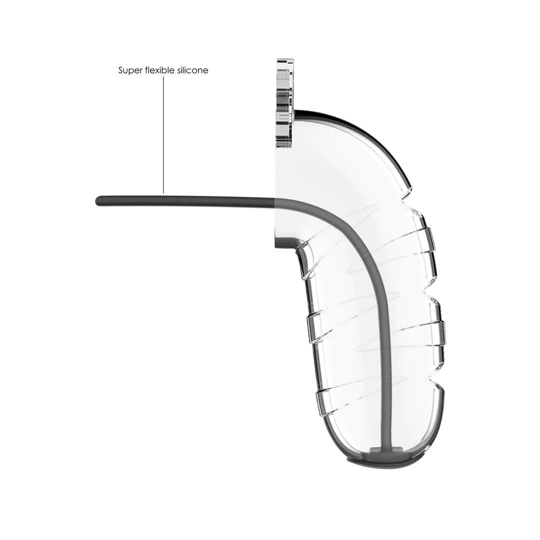 Jaula de castidad modelo 17 con sonda uretral - 5,5" / 14 cm