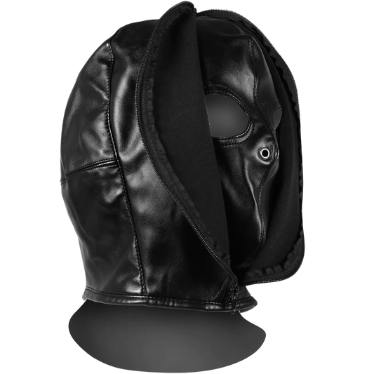 Máscara Bondage cierre total con cremallera - Negro