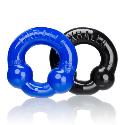 Ultraballs - pack-2 Nodule Pressure Cockrings - Black/Police Blue