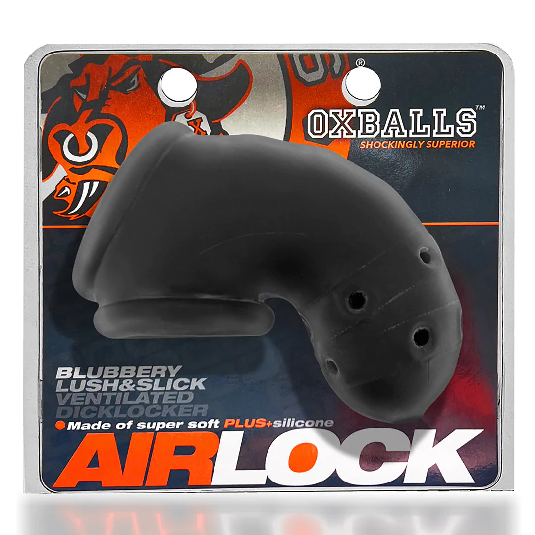 Jaula de castidad AIR-LOCK ventilada Black Ice