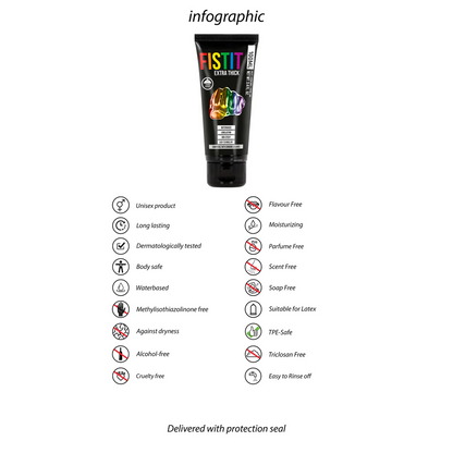 FIST IT Extra Thick Lubricant - Rainbow - 3.4 fl oz / 100 ml