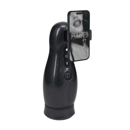 Virtuo - Masturbador con bomba de succión y vibración con accesorio para teléfono - Metalizado