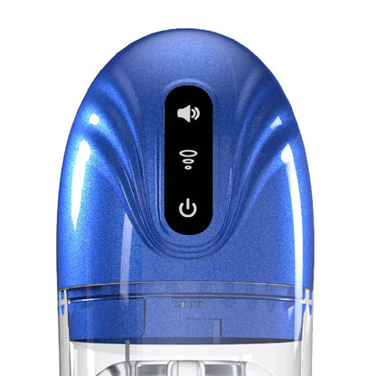 SonicPull - Masturbador con bomba de succión y vibración - Multimedia mejorado - Azul metalizado