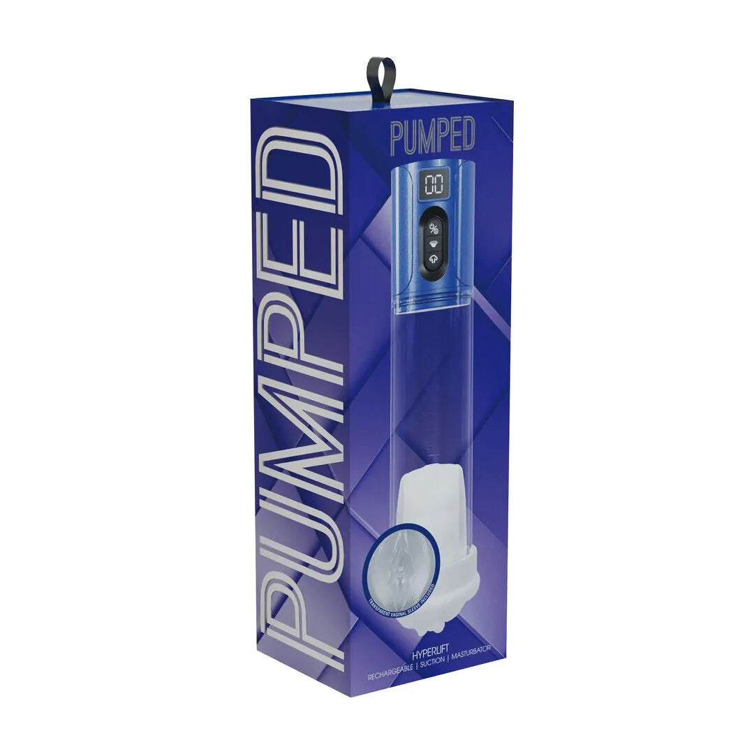 MaxLift - Bomba de succión para masturbación con 7 funciones - Azul metálico
