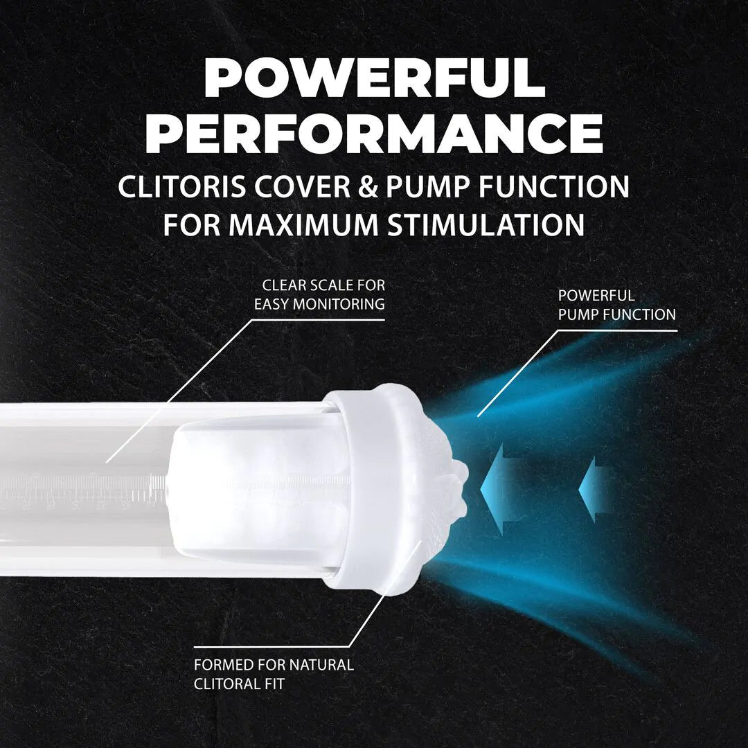 MaxLift - Bomba de succión para masturbación con 7 funciones - Azul metálico