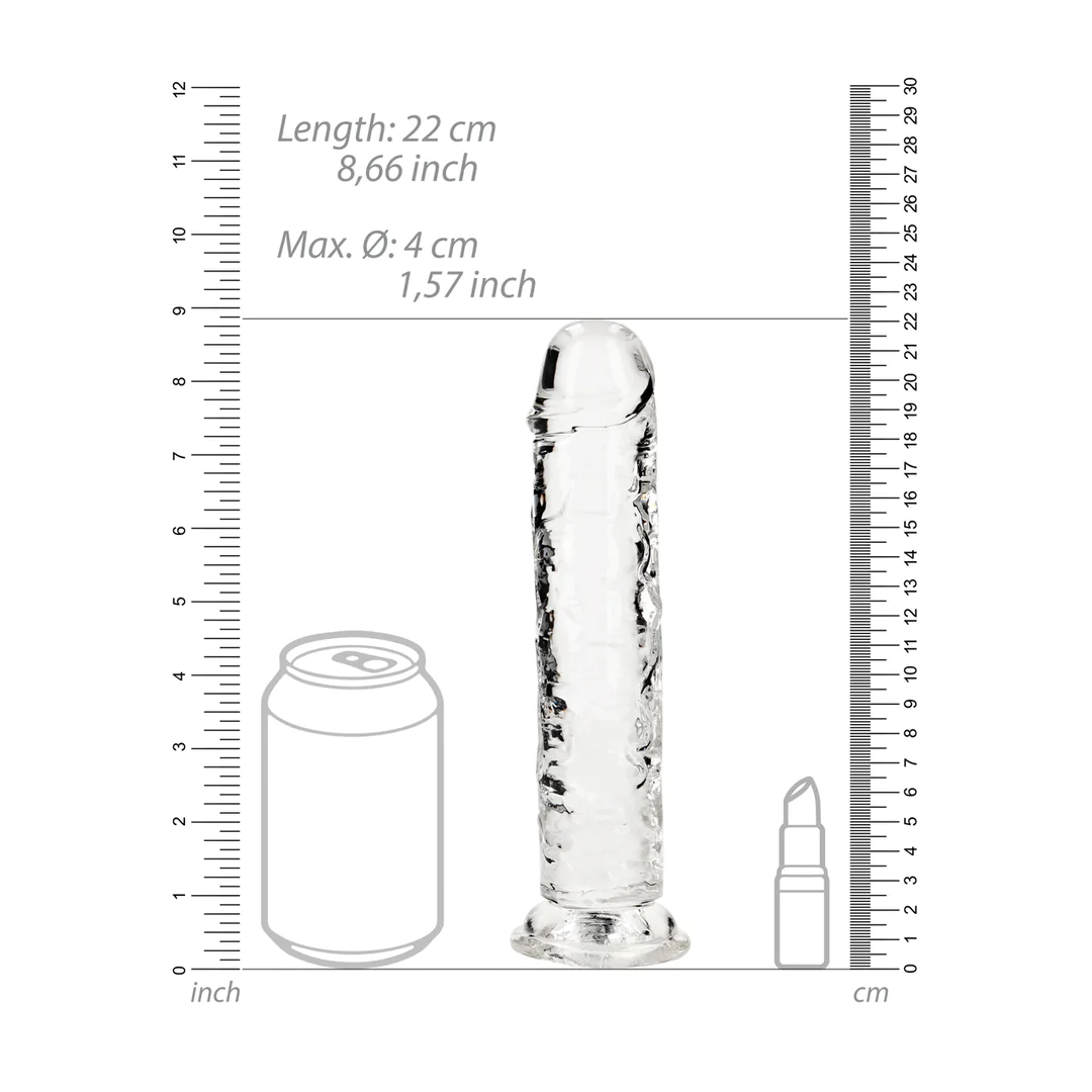 Dildo realista recto con ventosa - 8'' / 20