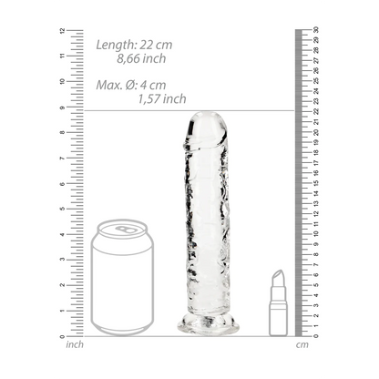 Dildo realista recto con ventosa - 8'' / 20