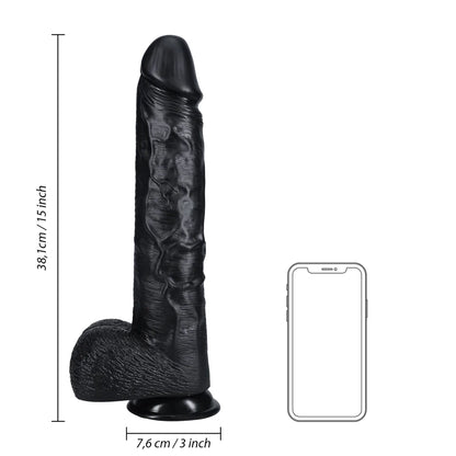 Dildo extragrande con bolas de 38 cm (15")