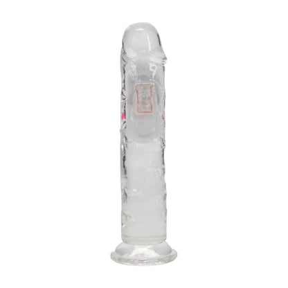 Dildo vibrador LED - 18 cm / 7" - Transparente