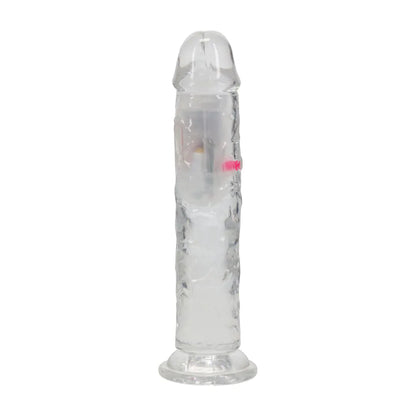 Dildo vibrador LED - 18 cm / 7" - Transparente
