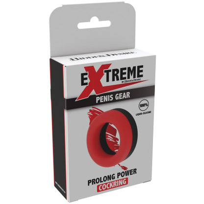 Anillo para el Pene Prolong Power Negro-Rojo 30mm