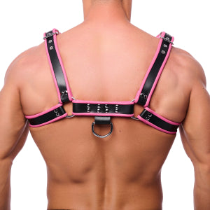 Arnés de Cuero Premium Rosa-Negro
