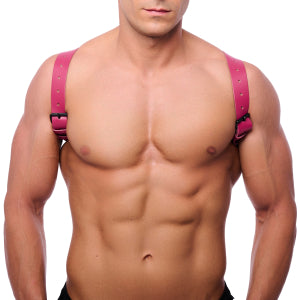 Arnés de Cuero Rosa