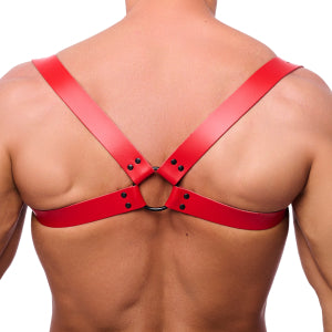Arnés de cuero para el hombro Rojo
