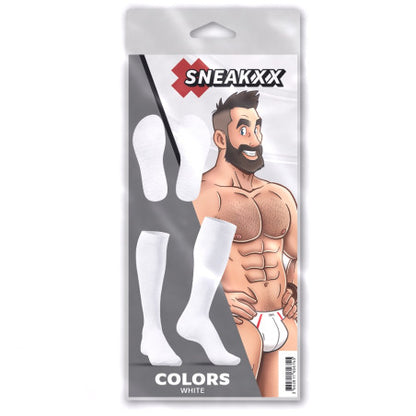 Calcetines Altos COLORS SneakXX Blancos