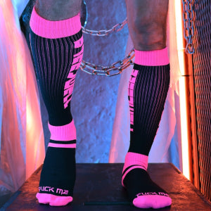 Calcetines Altos Eternity Negro-Rosa Neón