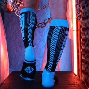 Calcetines Altos Eternity Negro-Turquesa