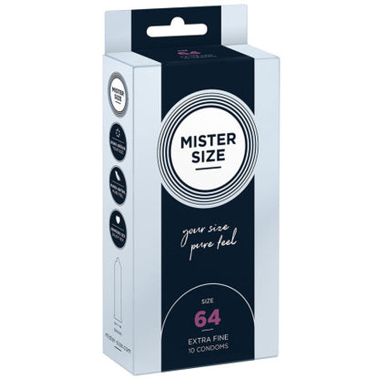 Condones Mister Size 64mm x10