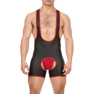 Singlet Cuerpo Kam Negro-Rojo