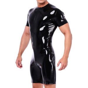 Mono de látex Xrub con cremallera Negro