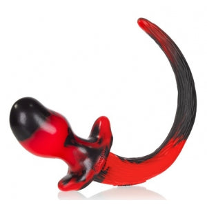 Plug Cola de Perro Pug Rojo 8.5 x 4.4 cm