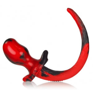 Plug Cola de Perro Pug Rojo 8.5 x 4.4 cm