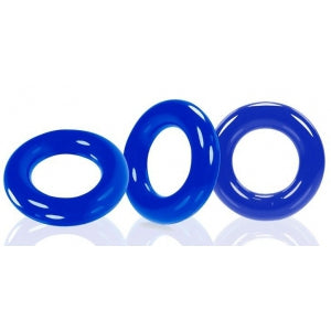 Willy Rings - 3-pack Stretchy Cockrings - Azul